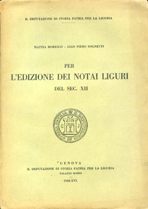 Per l'edizione dei notai liguri del secolo XII