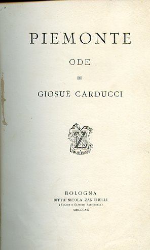 Piemonte. Ode