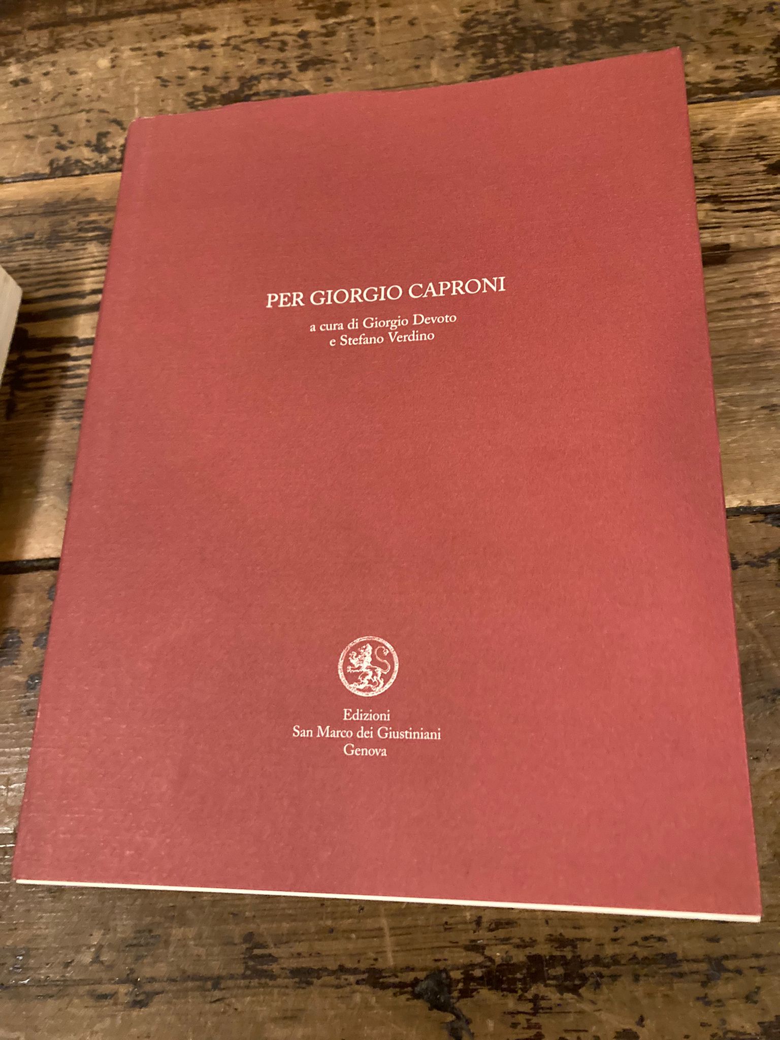 Pier Giorgio Caproni. A cura di Giorgio Devoto e Stefano …