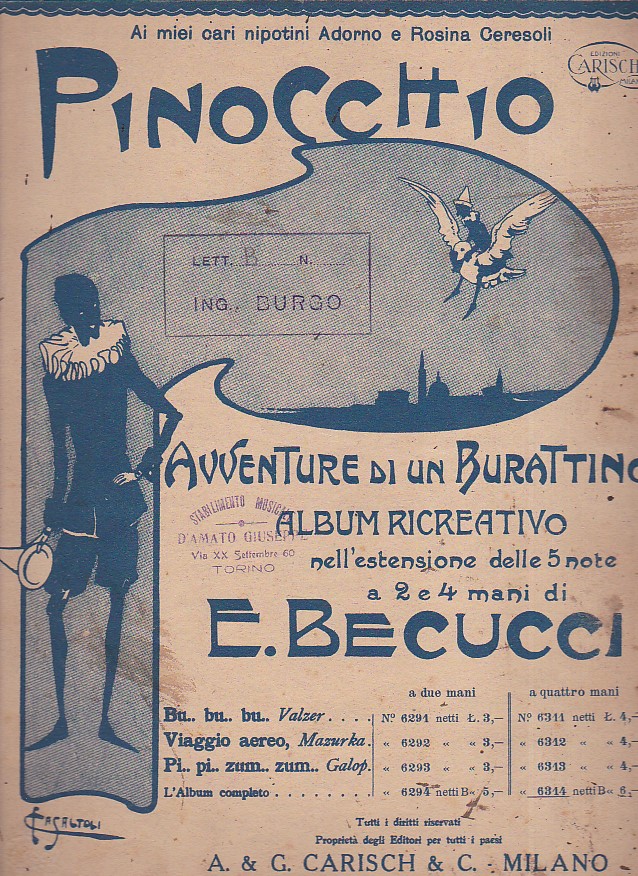 Pinocchio. Avventure di un burattino. Album ricreativo nell' estensione delle …