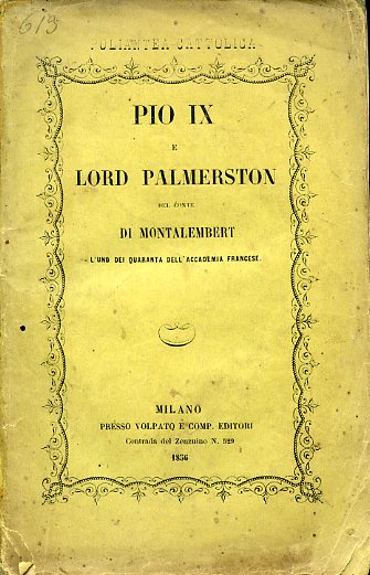 Pio IX e Lord Palmerston