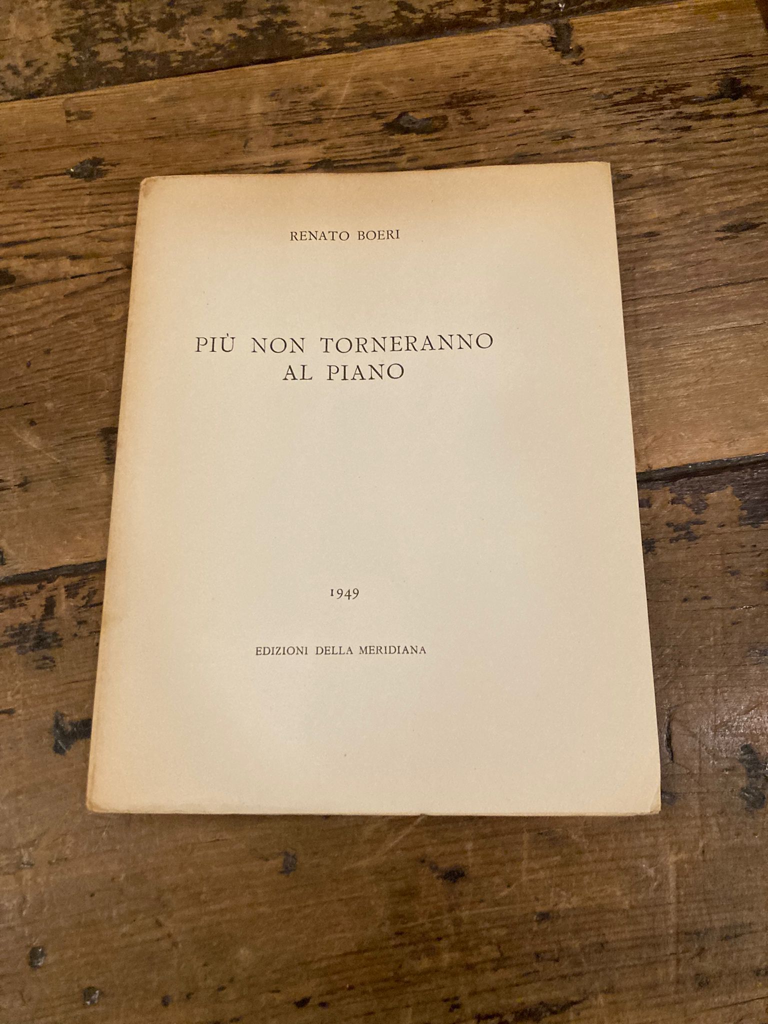 Più non torneranno al piano