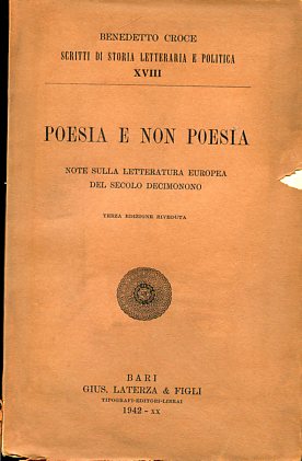 Poesia e non poesia. Note sulla letteratura europea del secolo …