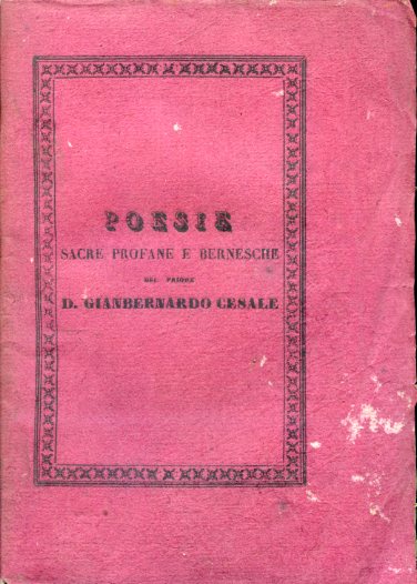 Poesie sacre profane e bernesche