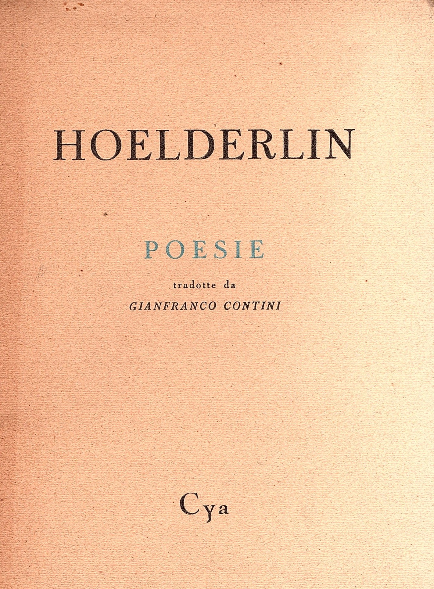 Poesie tradotte da Gianfranco Contini