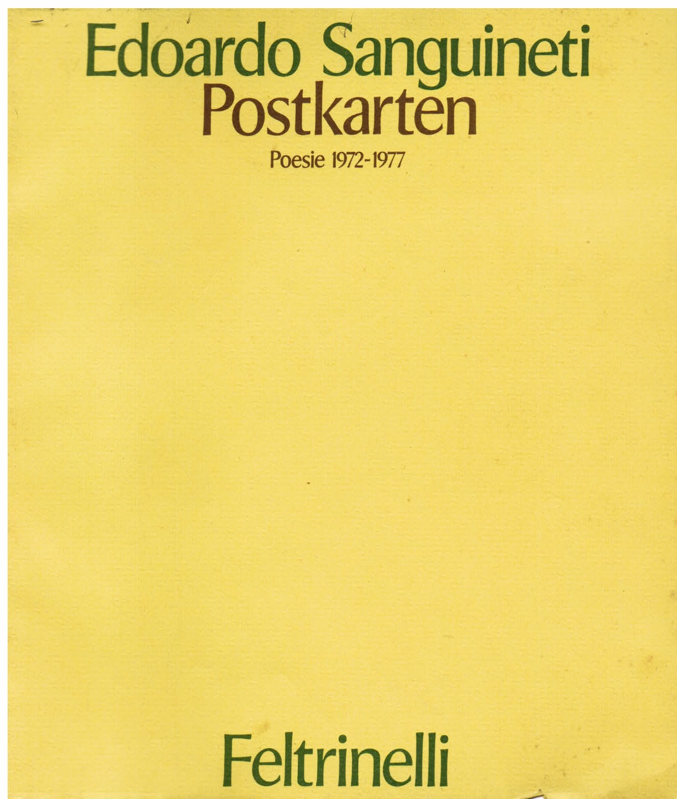 Postkarten. Poesie 1972 - 1977