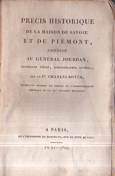 Précis historique de la Maison de Savoie et du Piémont, …