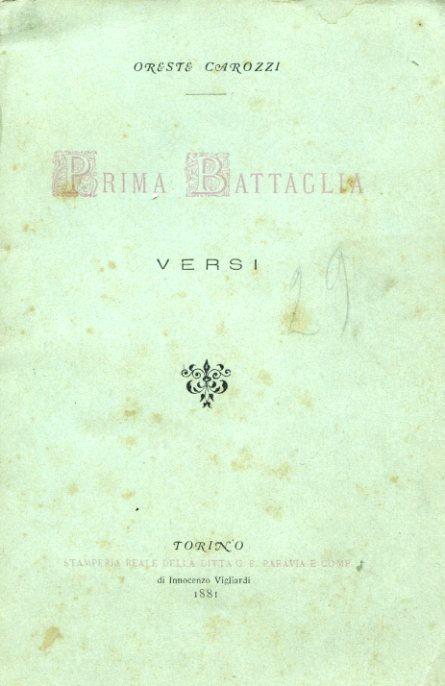 Prima Battaglia. Versi