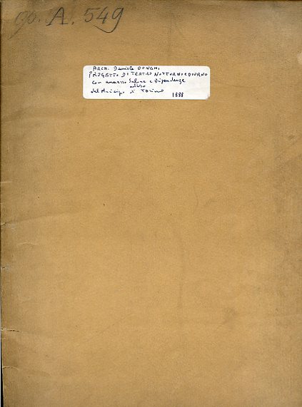 Progetto di teatro notturno e diurno con annesso salone e …