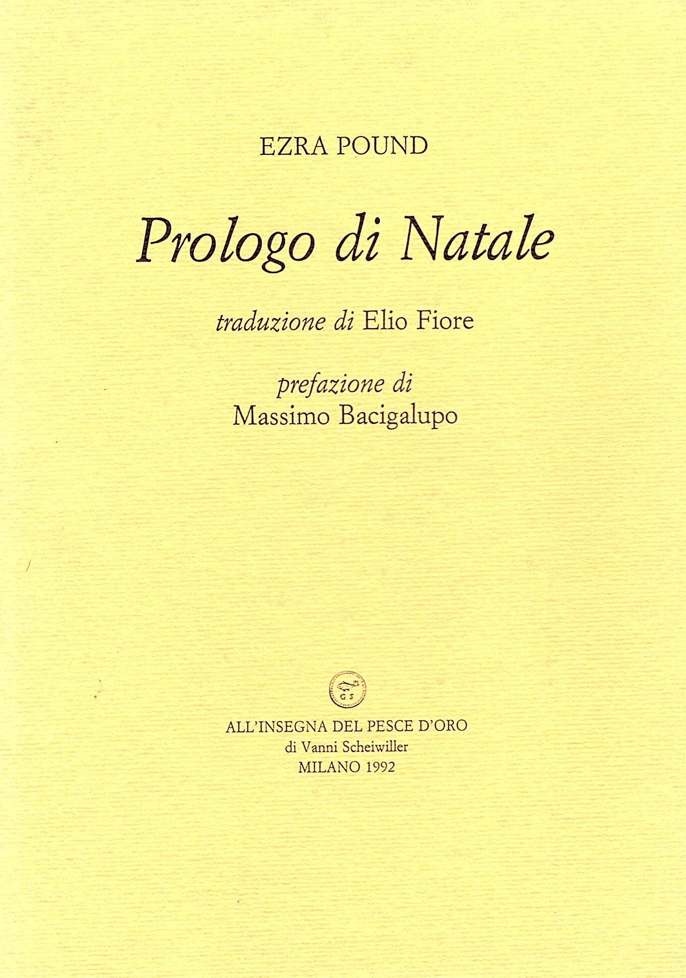 Prologo di Natale. Traduzione di Elio Fiore. Prefazione di Massimo …