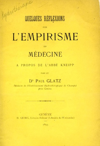 Quelques réflexions sur l'empirisme en médecine a propos de l'abbé …