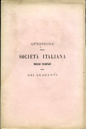 Questione della Società Italiana delle Scienze detta dei Quaranta