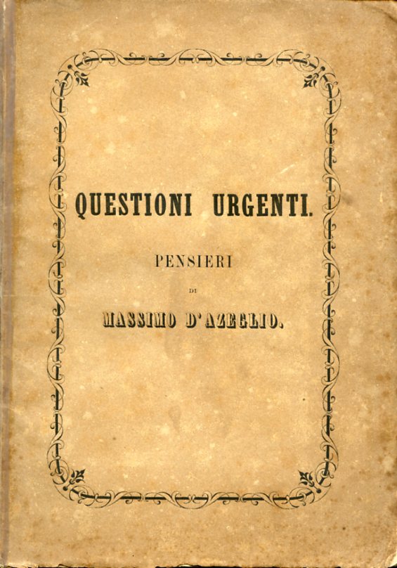 Questioni urgenti. Pensieri