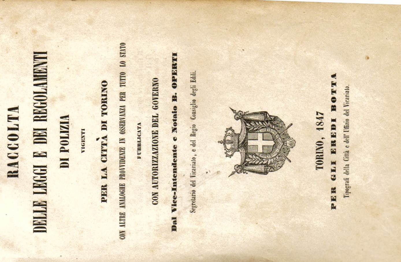 Raccolta delle leggi e dei regolamenti di Polizia vigenti per …