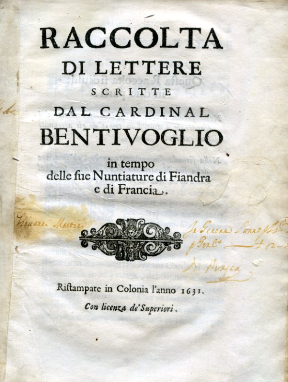 Raccolta di Lettere scritte in tempo delle sue Nuntiature di …