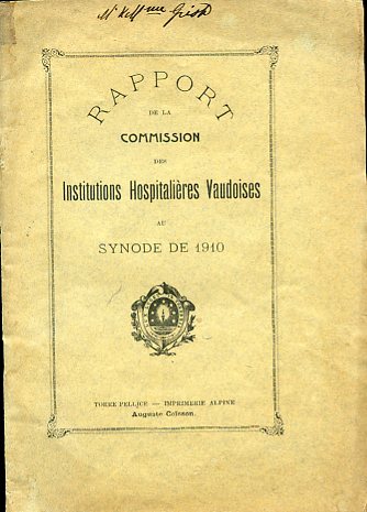 Rapport de la Commission des Institutions Hospitalières Vaudoises au Synode …