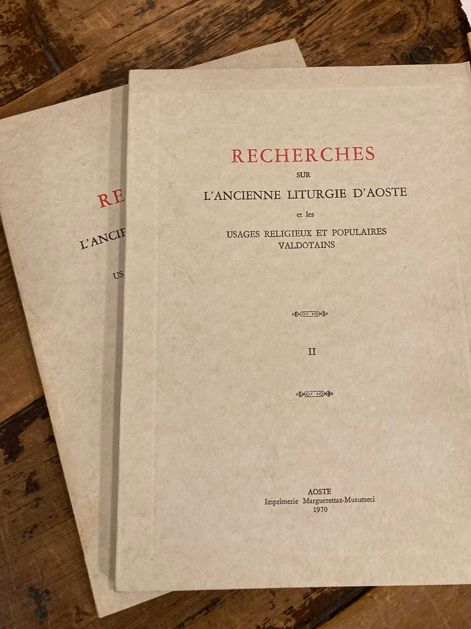 Recherches sur l' ancienne liturgie d' Aoste et les usages …