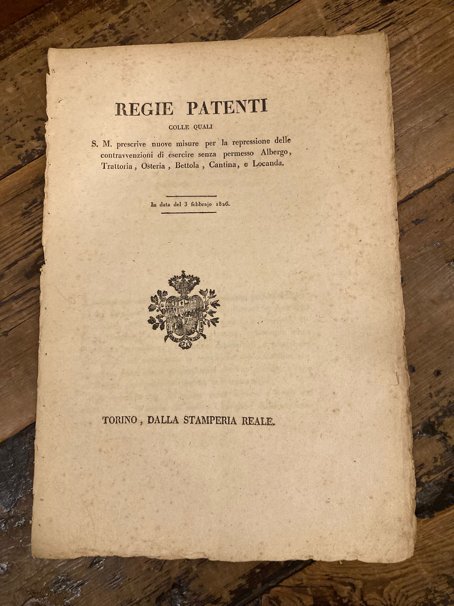 Regie patenti colle quali Sua Maestà prescrive nuove misure per …