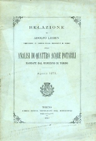 Relazione sulle analisi di quattro acque potabili mandate dal Municipio …