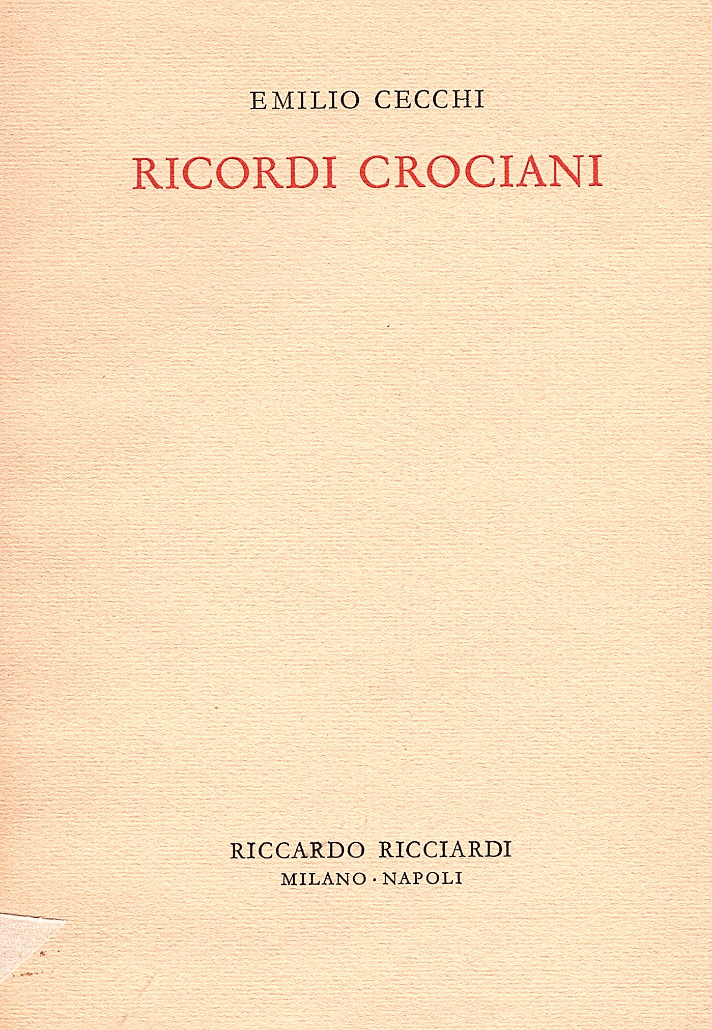 Ricordi crociani