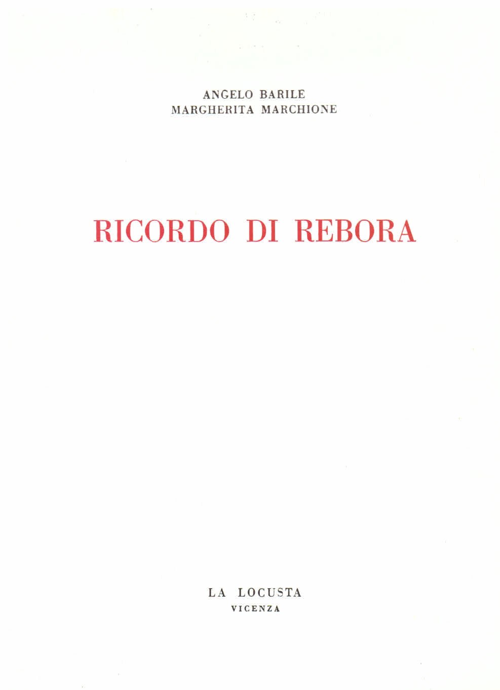 Ricordo di Rebora