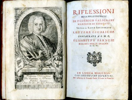 Riflessioni disappassionate sopra il Libro intitolato Lettere Giudaiche consacrate a …