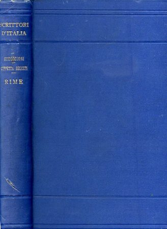 Rime. A cura di Ezio Chiorboli