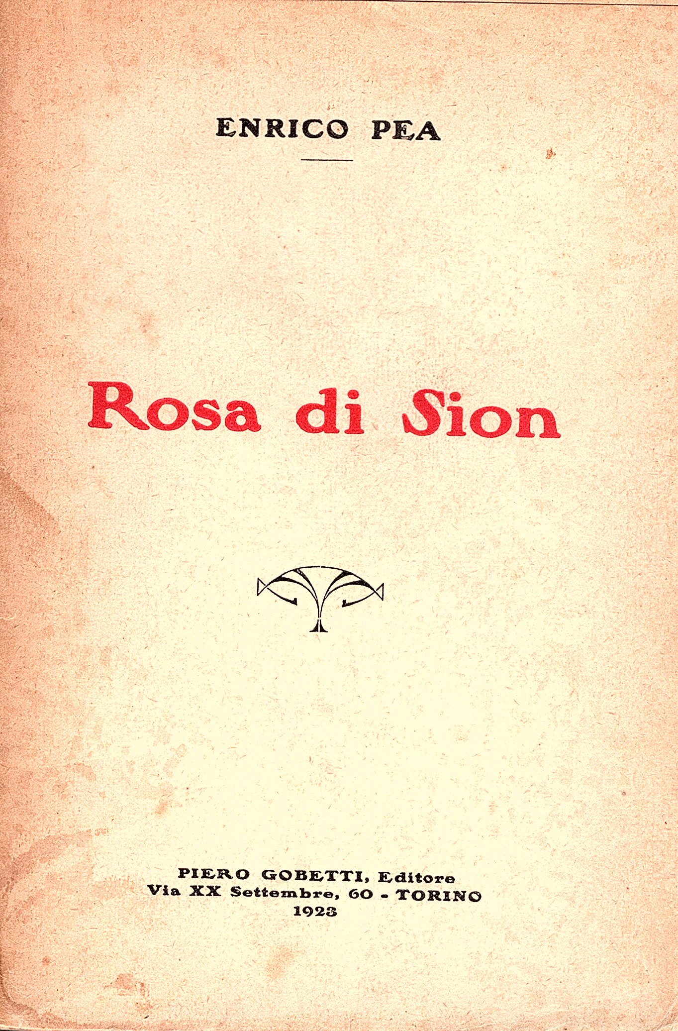 Rosa di Sion. Dramma