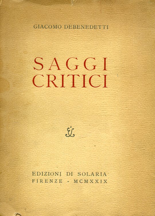 Saggi critici (serie prima)