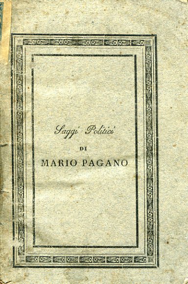 Saggi politici de'principj progressi e decadenza della società