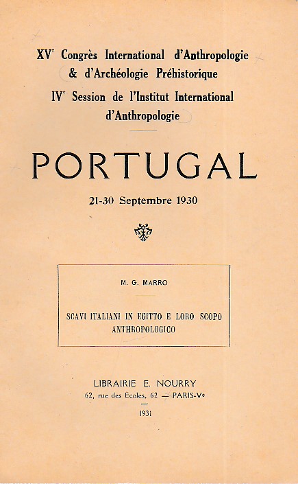Scavi italiani in Egitto e loro scopo antropologico