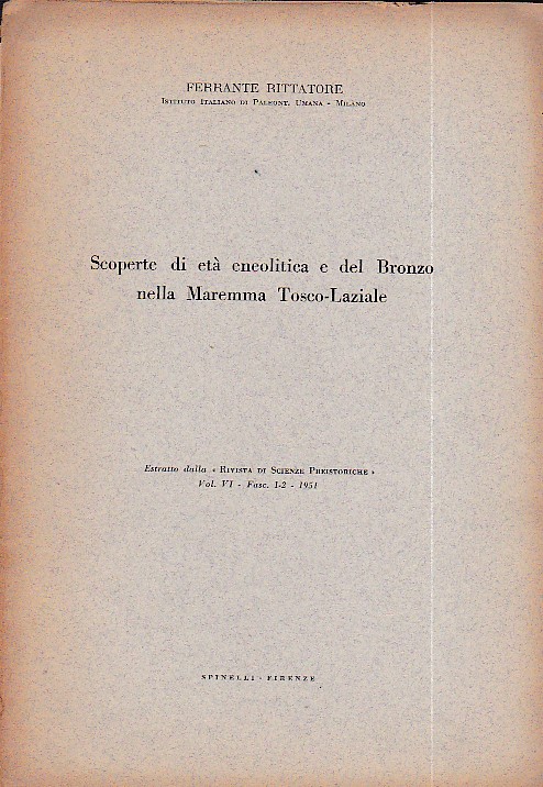Scoperte di età eneolitica e del Bronzo nella Maremma Tosco …