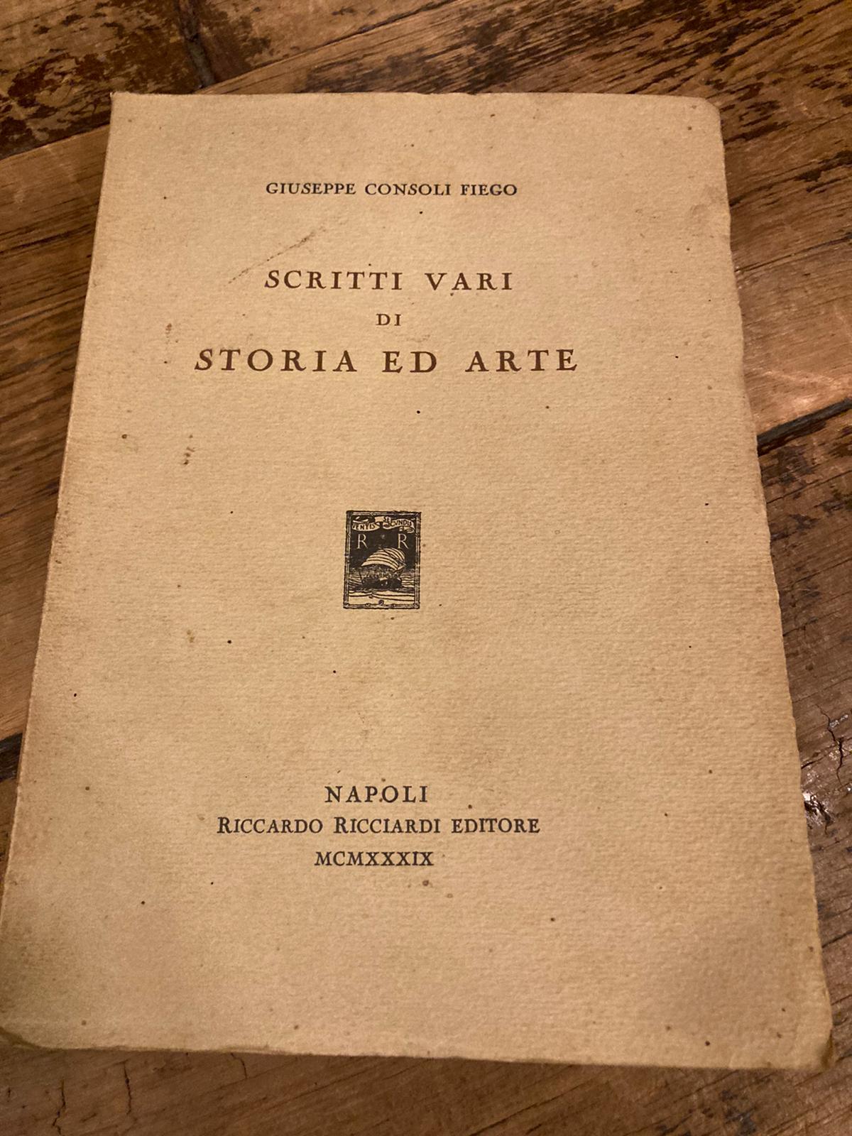 Scritti vari di storia ed arte