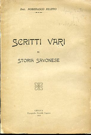 Scritti vari di storia savonese