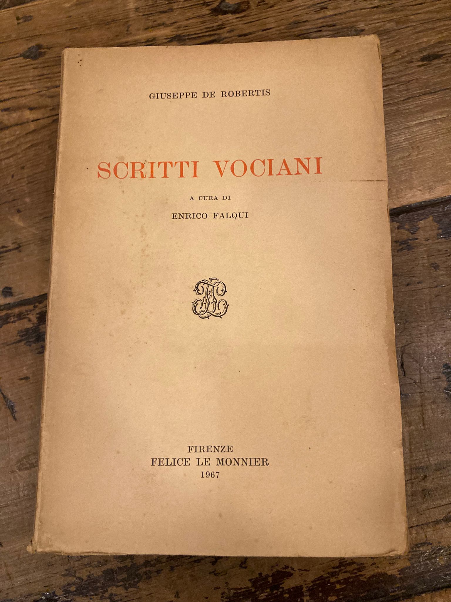 Scritti Vociani. A cura di Enrico Falqui