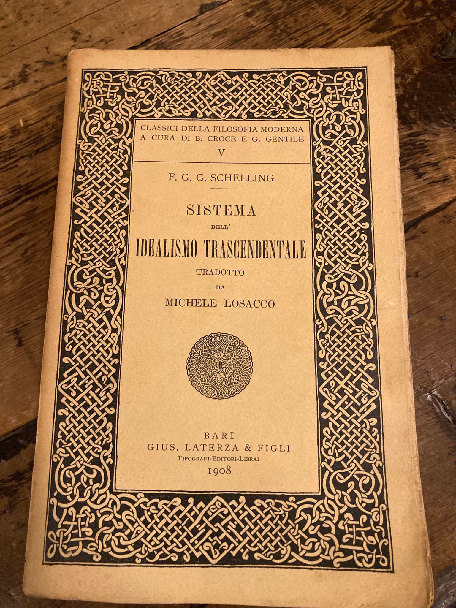 Sistema dell' Idealismo Trascendentale. Tradotto da Michele Losacco