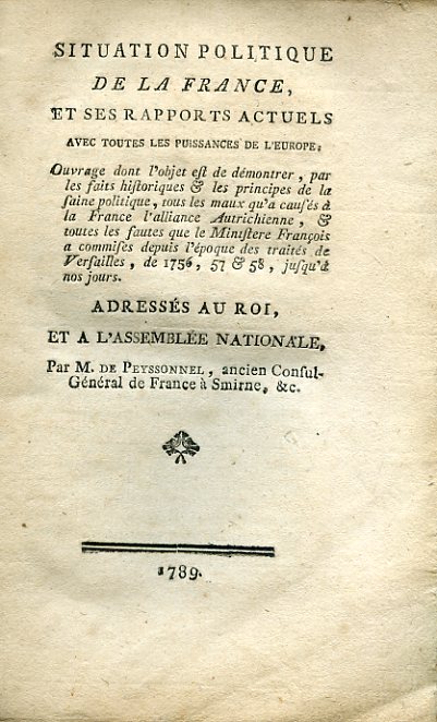 Situation politique de la France et ses rapports actuels avec …