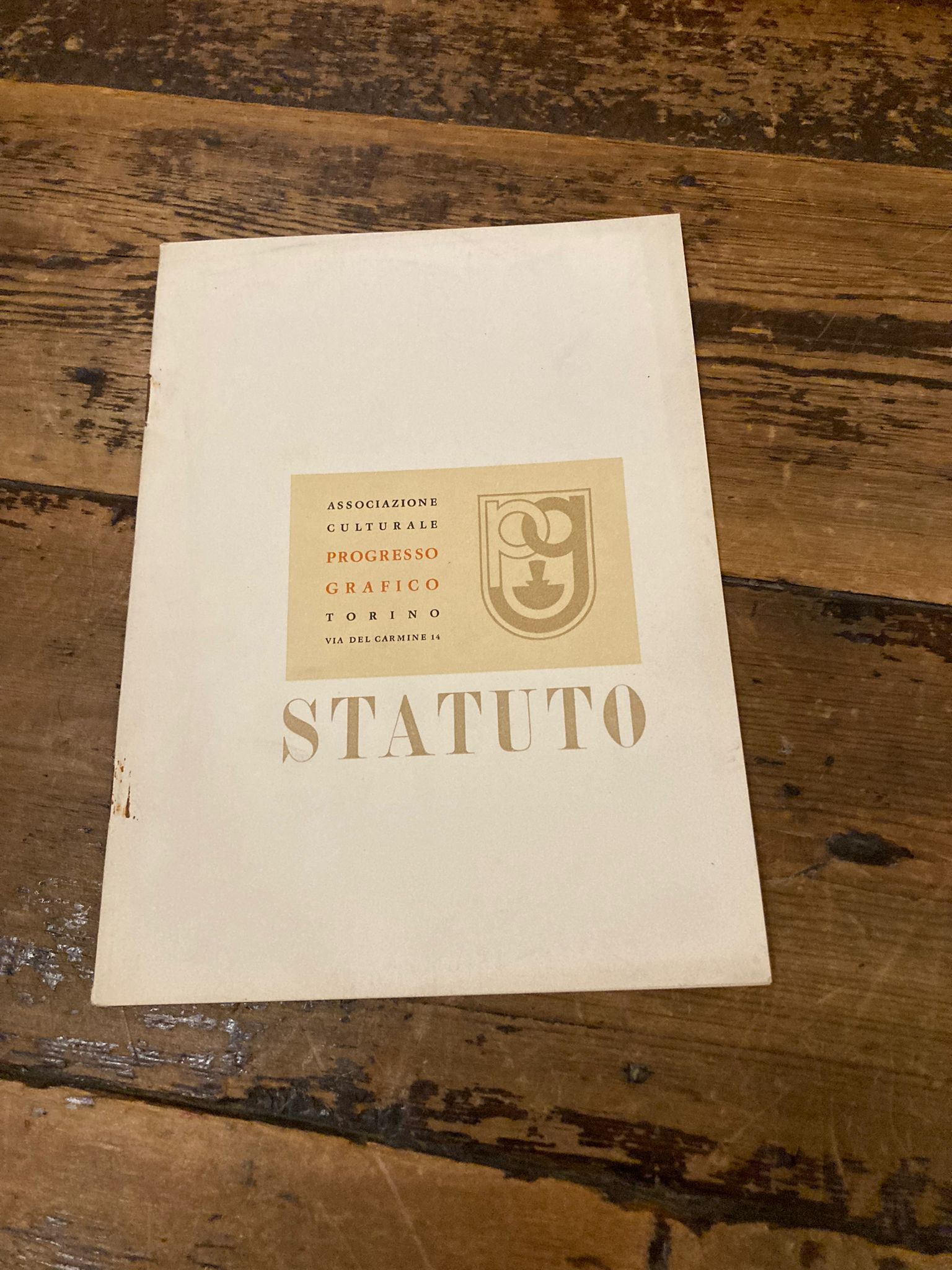 Statuto Associazione Culturale Progresso Grafico