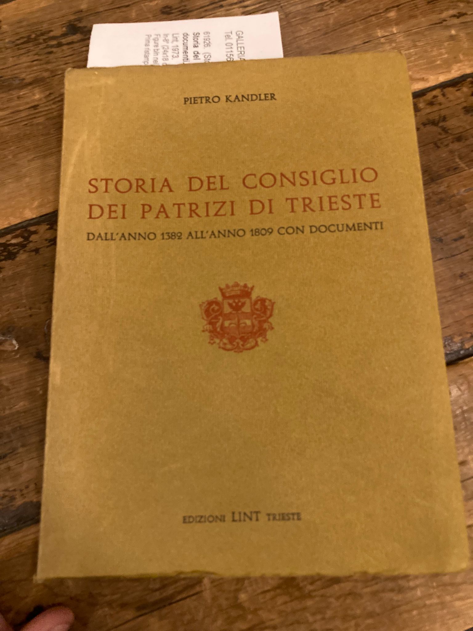 Storia del consiglio dei Patrizi di Trieste dall' anno 1382 …
