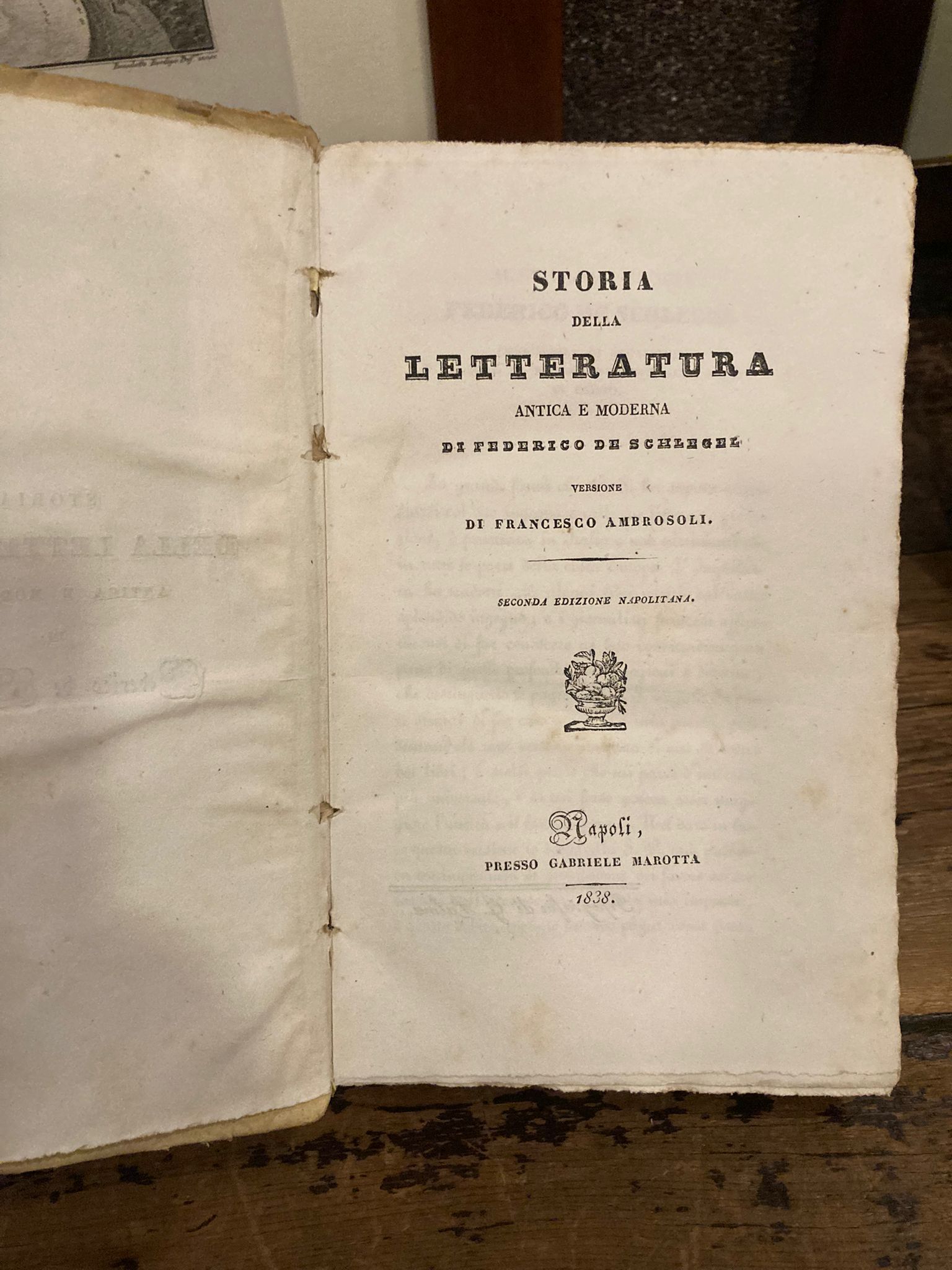 Storia della letteratura antica e moderna, Versione di Francesco Ambrosoli. …