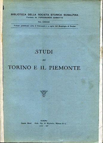 Studi su Torino e il Piemonte