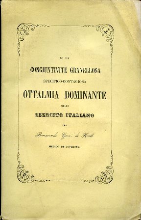 Su la congiuntivite granellosa specifico - contagiosa ottalmia dominante nell'esercito …