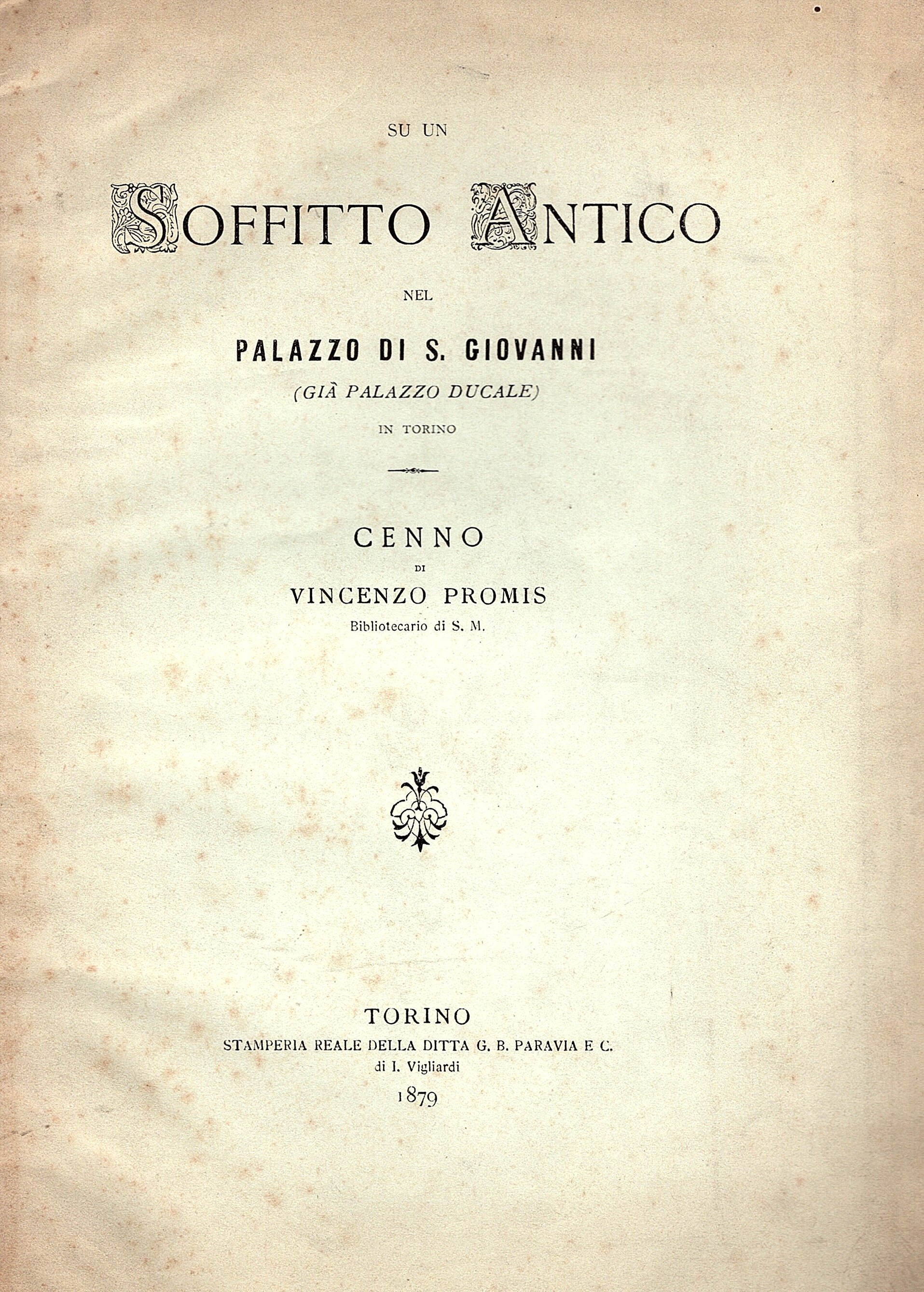 Su un soffitto antico nel Palazzo di S. Giovanni (già …