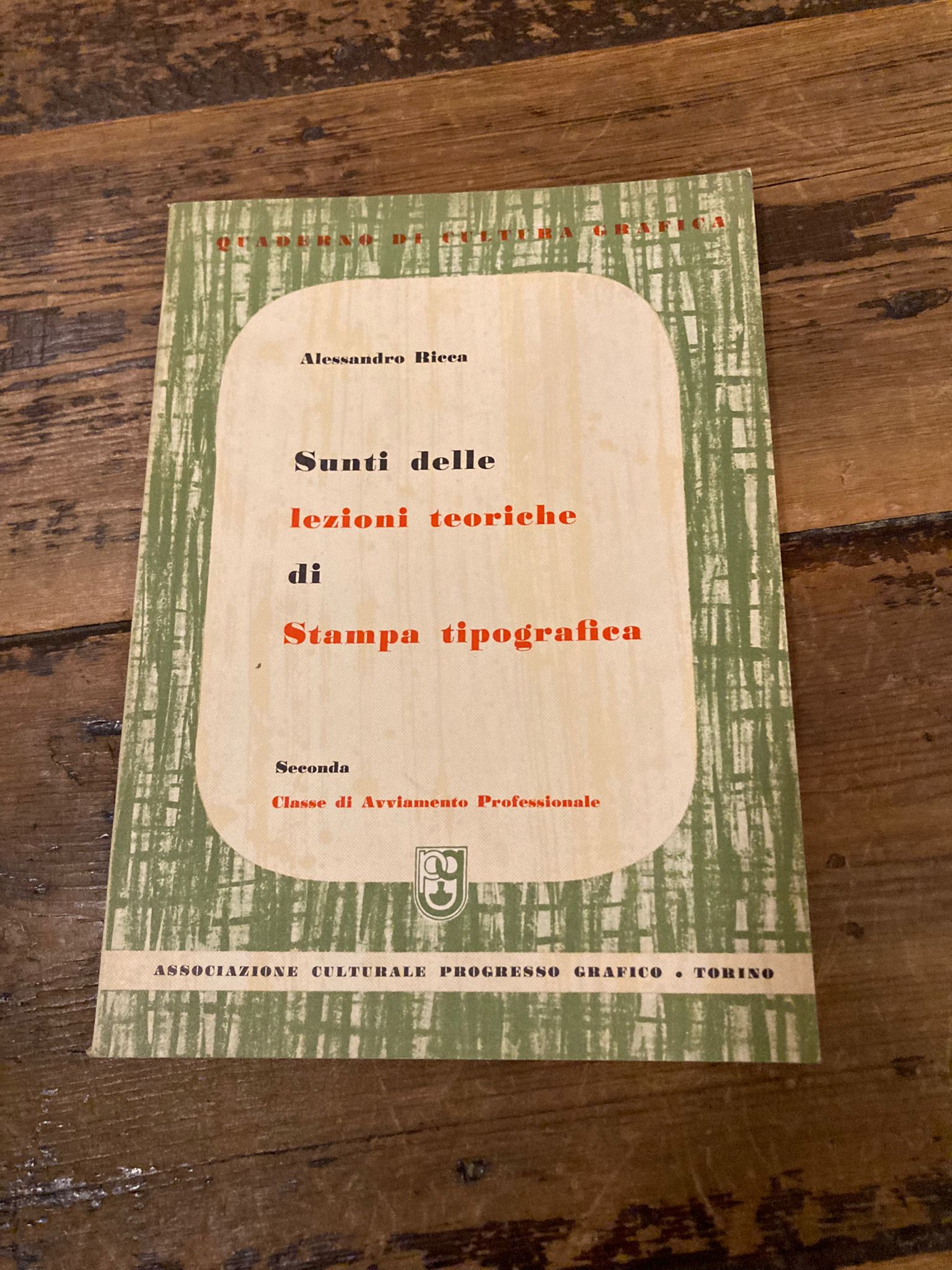 Sunti delle lezioni teoriche di stampa tipografica. Seconda classe di …