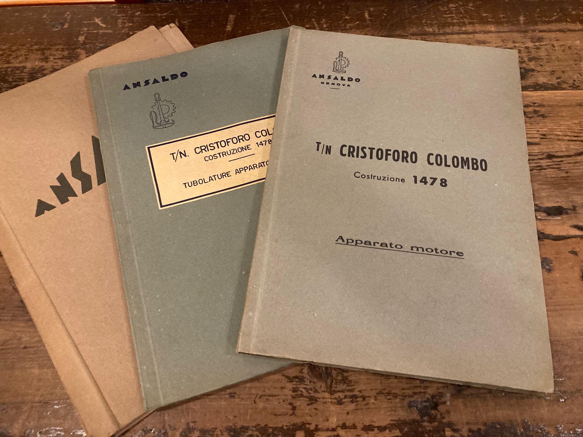 T/N. Cristoforo Colombo Costruzione 1478 Apparato Motore. Tubolature apparato motore