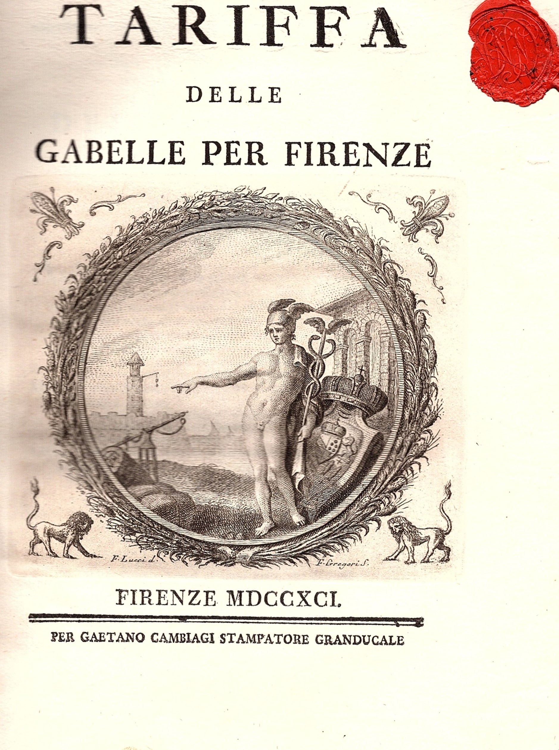 Tariffa delle gabelle per Firenze