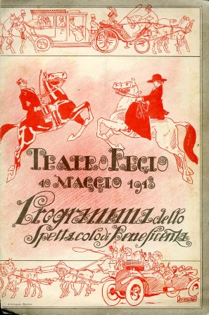 Teatro Regio. 10 Maggio 1913. Programma dello Spettacolo di Beneficenza