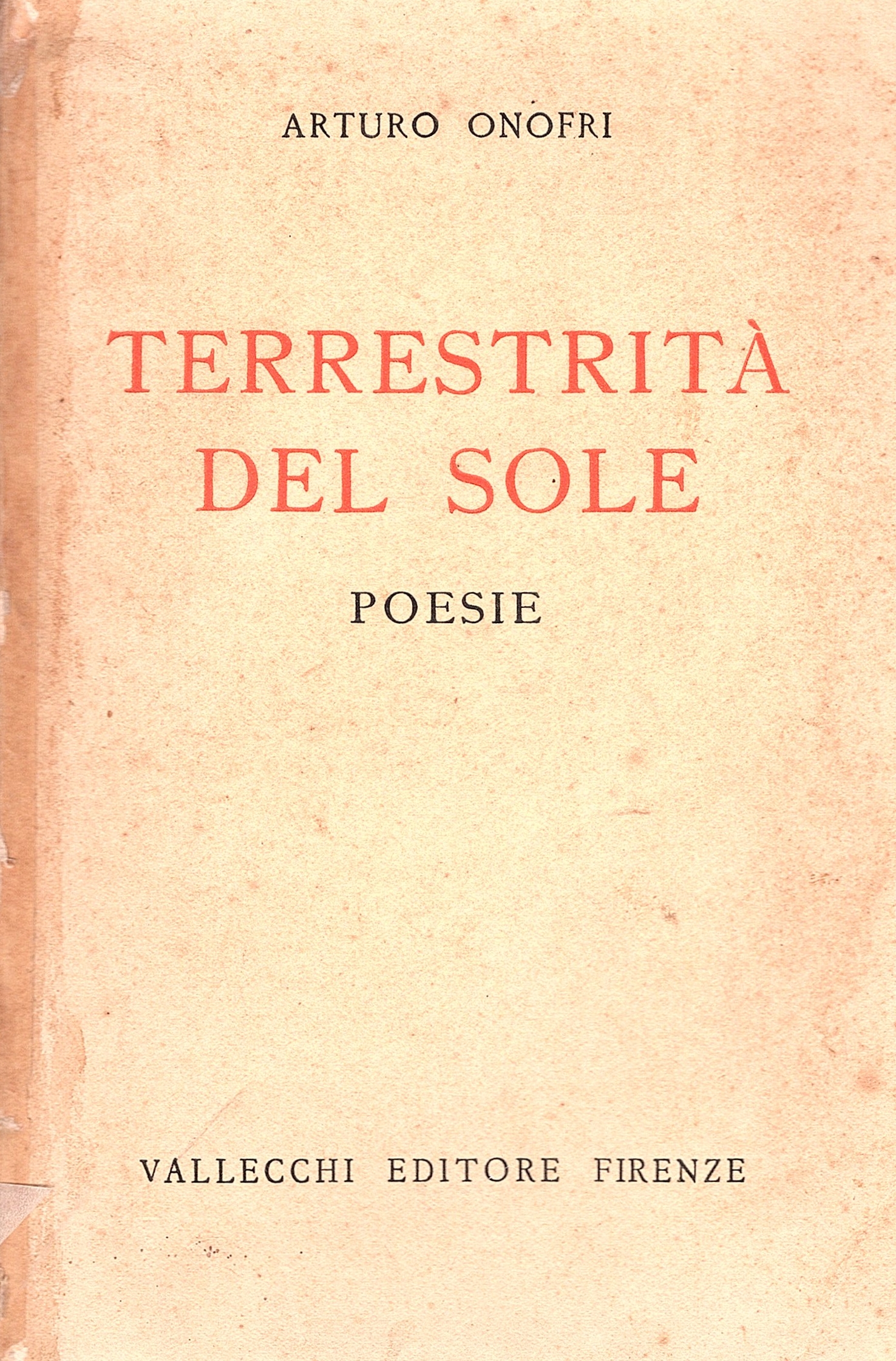 Terrestrità del sole. Poesie