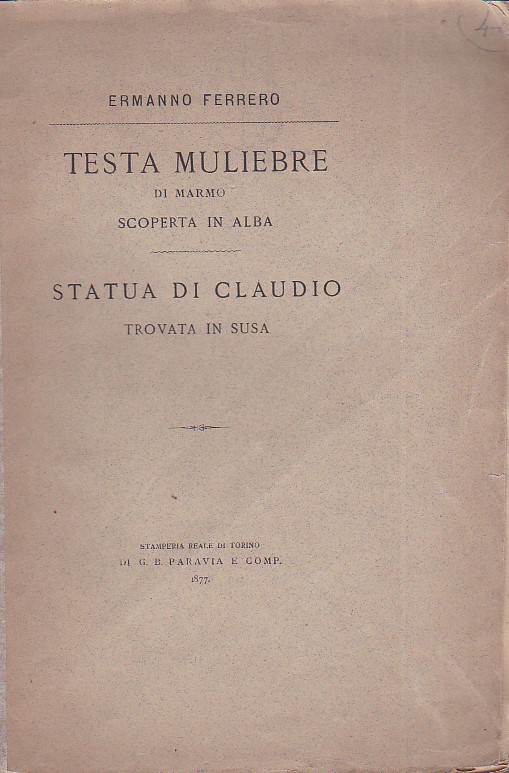 Testa muliebre di marmo scoperta in Alba - Statua di …