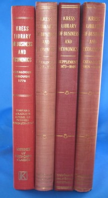The Kress Library of Business and Economics. Catalogue . Giving …